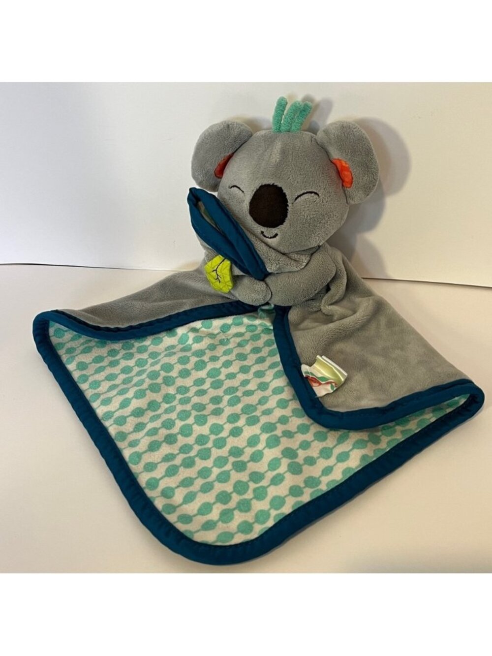 B. Toys Snugglies - Fluffy Koko Koala Bear Security Blanket Lovey Plush Grey Hug